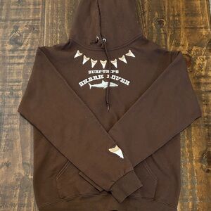 Jerzees Brown Shark Lover Hoodie